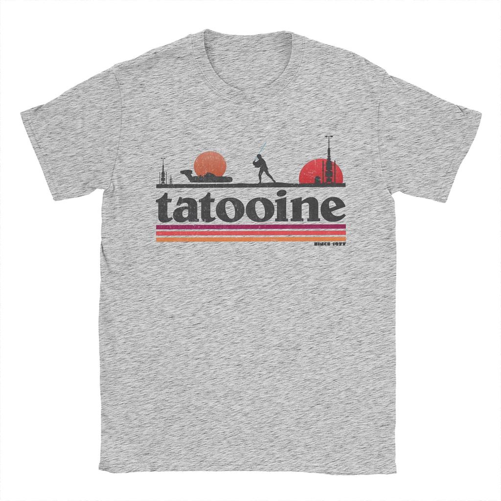 Lässige Planet Sky Tatooine T-Shirts für Herren Rundhals Baumwoll-T-Shirt Kurzarm T-Shirt Klassische Kleidung
