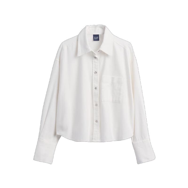 GAP Women s 2026 Spring Loose Lapel Long Sleeve Shirt S