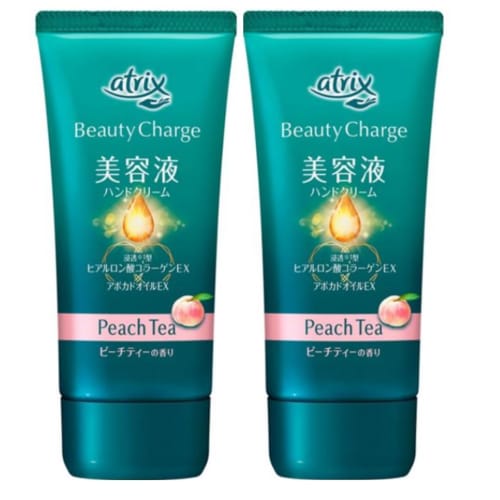 Bulk Purchase: Atrix Beauty Charge Serum Hand Cream, 80g x 2 Bottles, Peach Tea Scent, by Minami Tanaka