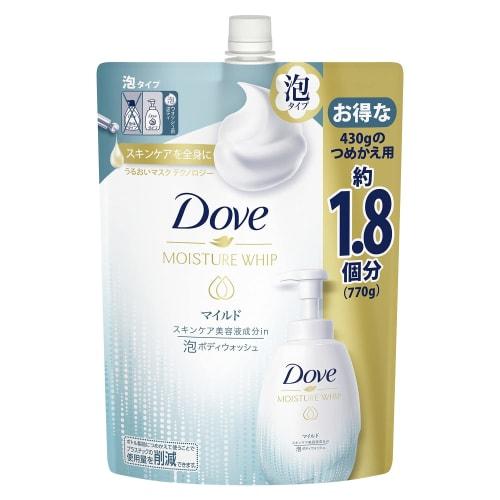 

Dove Body Soap Moisture Whip Mild Foaming Body Soap (Body Wash) Refill Large Capacity 770g