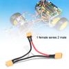2PcsSet XT60 Series Battery Pack Connector Adapter Cables for RC Lipo 1 Female To 2 Male