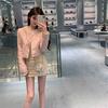 Temperament slim-fitting knitted dress women's autumn and winter inner cover base pure desire sexy body streamer hip-wrapped short skirt