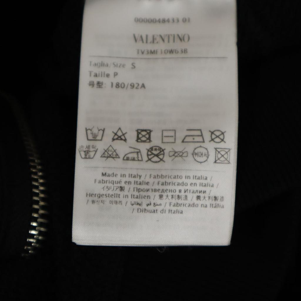 VALENTINO made in Italy Long sleeve Zip hoodie S black Men's Used