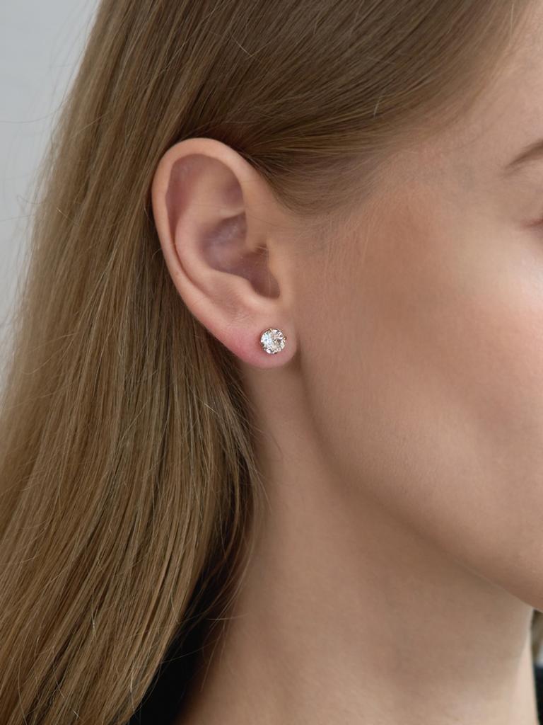 14K Cubic Zirconia 4-Prong Earrings (Gold Filled) C24EGF174