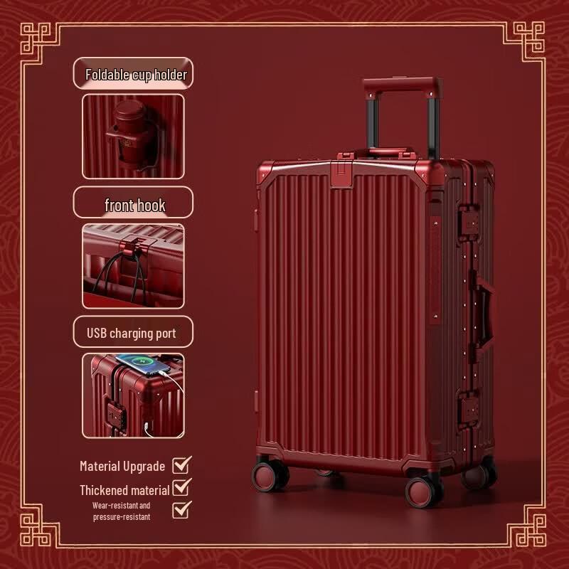 Zhinashi PC Hardside Luggage with Anti-Collision Aluminum Corners 24-inch