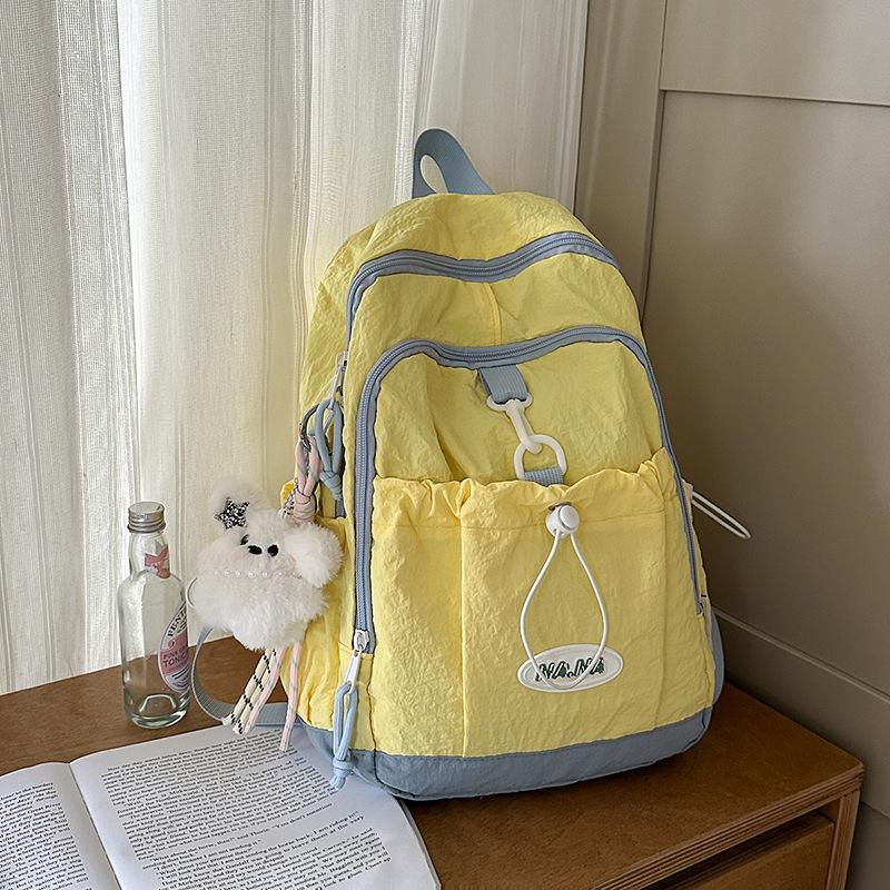 Schoolbag Backpack Women's 1011 Summer New Trend Middle School Student School Bag Large Capacity Short Trip Lightweight Travel Bag