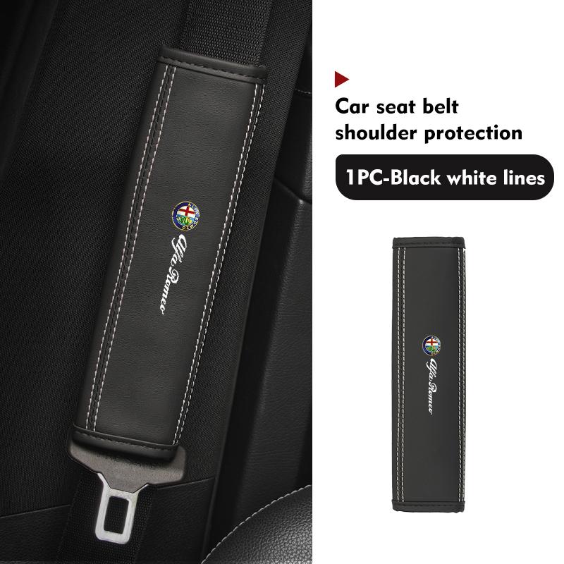 FJWXM1 Car Seat Belt Cover Shoulder Pad Protector Cover Safety Belt Padding Pad Cushion For Alfa Romeo Giulietta GT 159 147 156 Mito