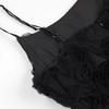 European American Women's 3D Rose Ruffle Patchwork Camisole Dress