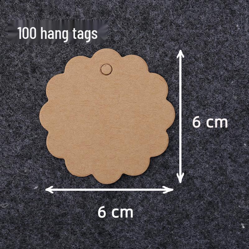 

Round Lace Kraft Paper Gift Tag - Blank DIY Hanging Message Tag