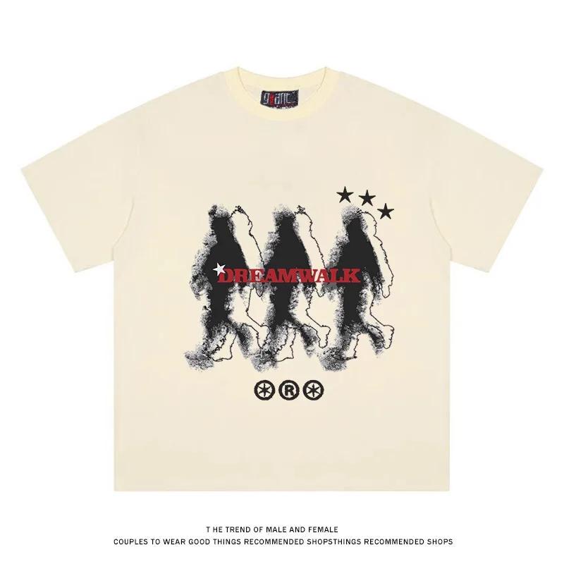 

Повседневная мужская футболка с графическим принтом Оверсайз хлопковая летняя модная уличная одежда топ футболка с коротким рукавом джемпер эстетичная одежда 4XL