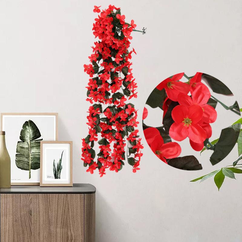 75CM Violet Artificial Flower Party Decoration Simulation Valentine S Day Wedding Wall Hanging Basket Flower Orchid Fake Flower