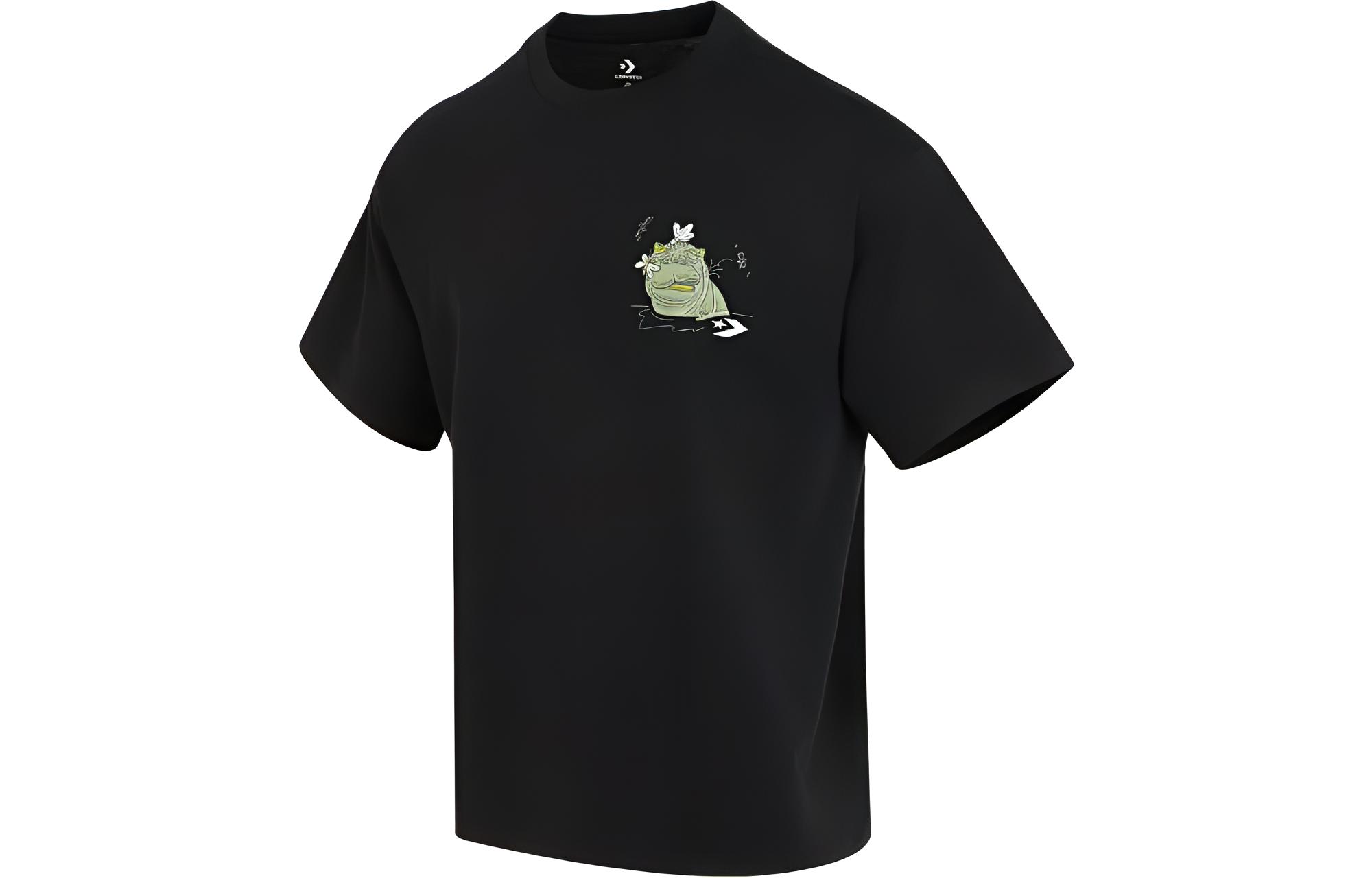 Converse Drop Shoulder Sleeve T-Shirt Men s Black 10025440-A01 XL