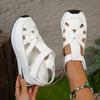 Fashion Women Platform Shoes Summer Casual Sandals Buckle Strap Rome Solid Hollow Wedges Plus Size Slippers Zapatos Para Mujer
