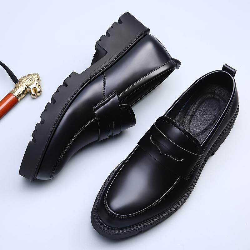 Fashion Business and Leisure Men's Loafers Gentleman Minimalist Style Work or Office Fashion Party Outdoor Street Lacquer Leather Shoes
