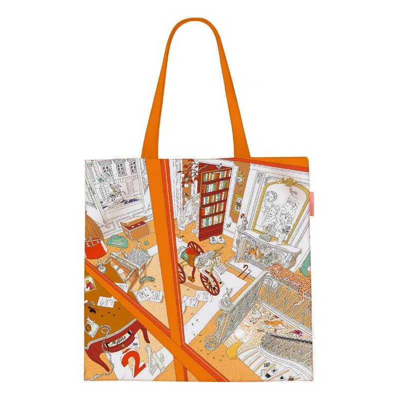 Spring new printed handbag women's oil painting series handbag shoulder bag tote bag fashion canvas bag