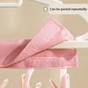 Folding Clothes Hanger Clips Towel Drying Rack Strong Load-bearing Fastener Tape Design Sock Underwear Hanger with 6 Clips