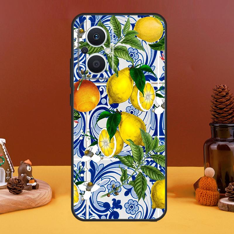 Summer Fruit Lemon Case For OPPO Reno 5 Lite 4 6 7 8 10 Pro 11 F 4Z 5Z 8T OPPO Find X2 X3 Lite X5 X6 Pro Cover