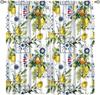 Erdbeer Frucht Blume Niedliche Vorhänge Groovy Funky Trendige Blumenbedruckte Stangentasche Fensterbehänge für Mädchen Schlafzimmer Wohnzimmer