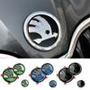 3Pcs for Rapid Octavia Fabia Laura Superb 1 2 3 Kodiaq Karoq Car Front Hood Rear Trunk Emblem Steering Wheel Logo Sticker