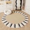Light Luxury Carpets for Living Room Thick Plush Study Floor Mat Cream Style Bedroom Decor Round Carpet Fluffy Soft Bedside Rug