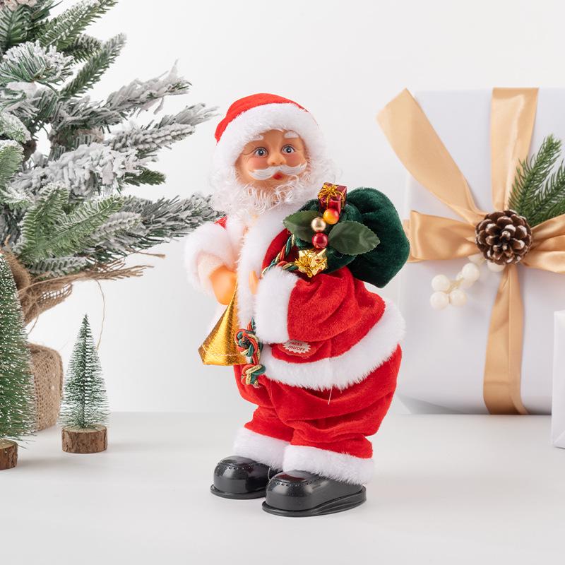 Electric Climbing Ladder Santa Claus Toy for Kids' Christmas Decoration