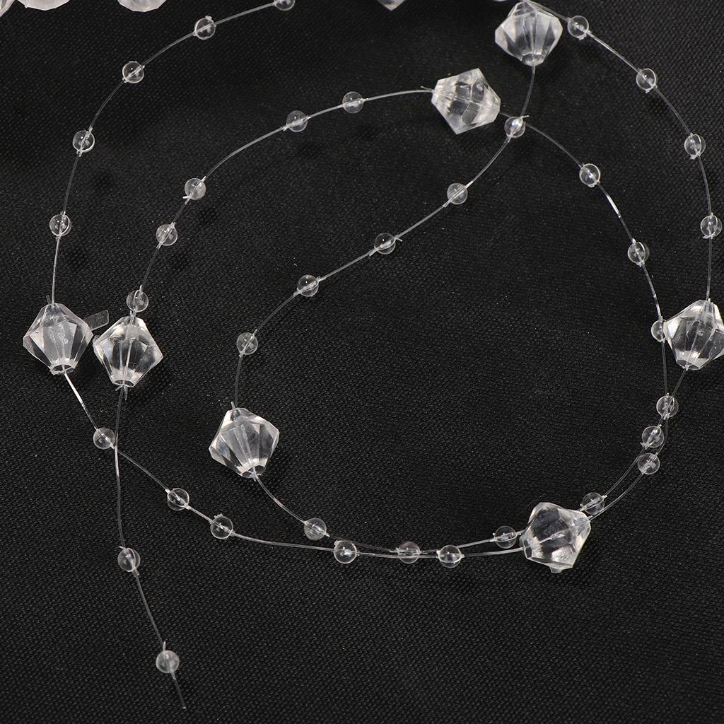 30m Crystal Strands Chain Trim Garland Beads for Wedding Party Decoration