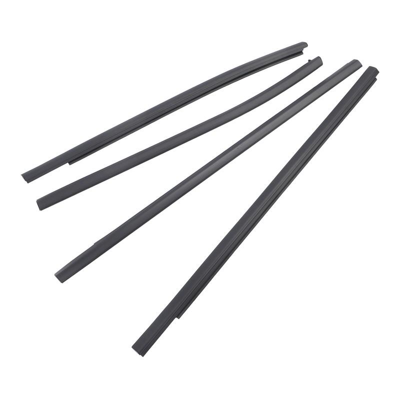 4PCS Car Door Window Weatherstrip AB3Z2625554F Door Window Sealing Strip Moulding Trim for Ranger PX2 PX3 Wildtrak Raptor XLT XL
