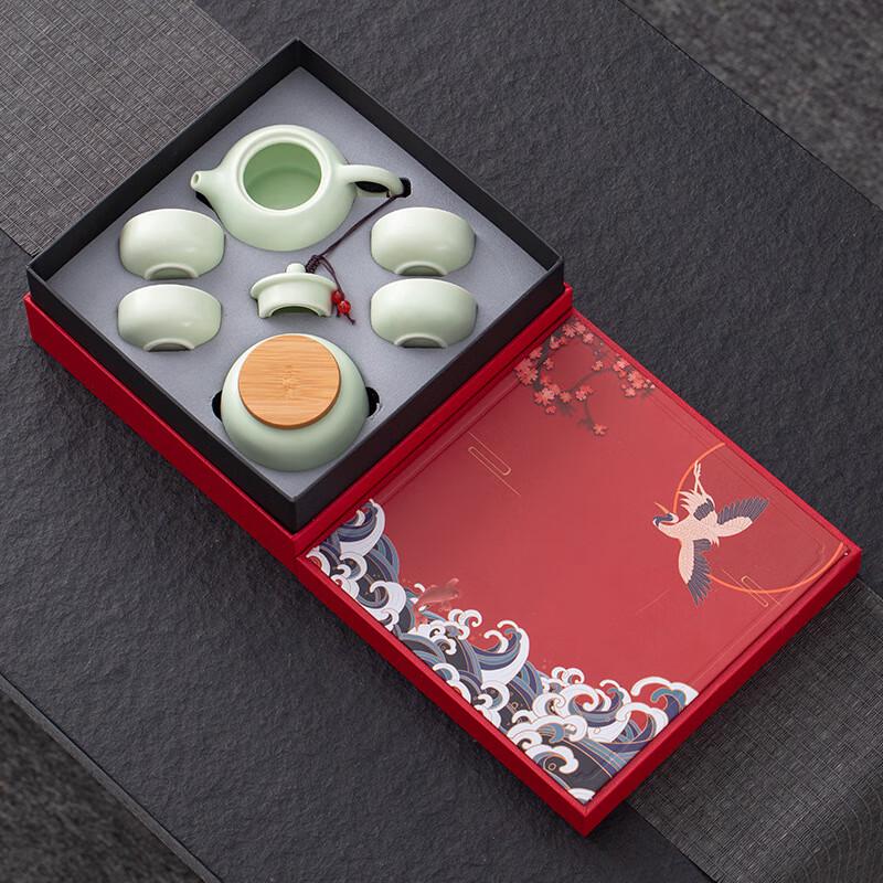 Elegant Guochao Ceramic Kung Fu Tea Set