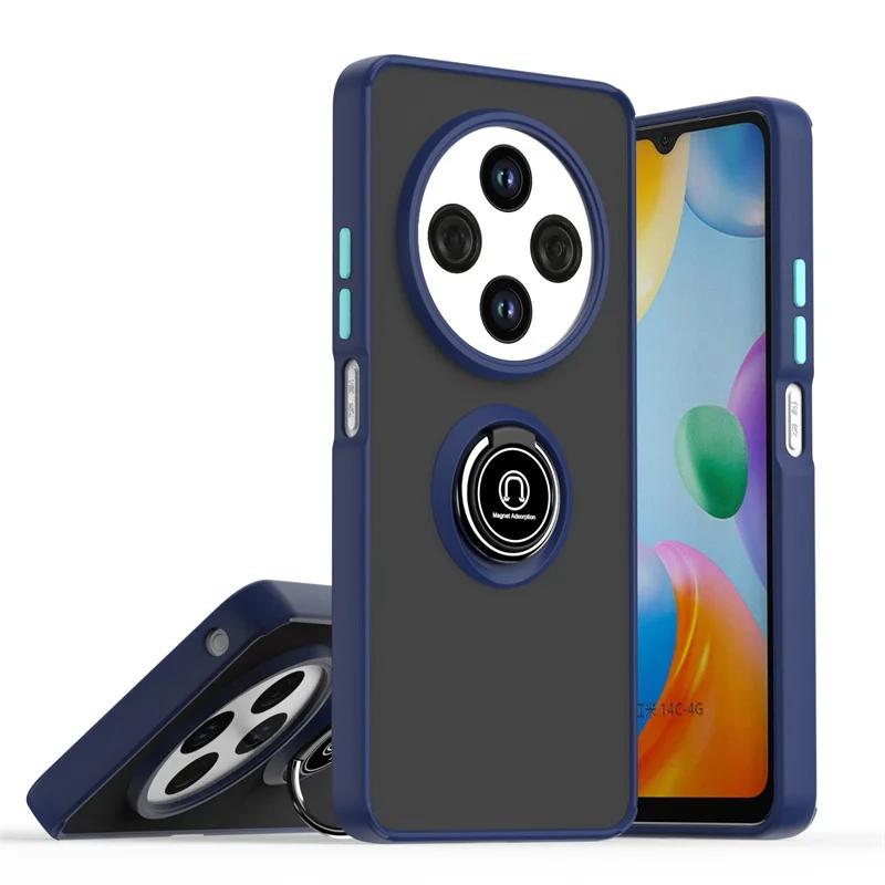 Armor Matte Case For Xiaomi Redmi 14C 4G Poco C75 Cover Ring Magnetic Holder Stand Shockproof Coque Fundas