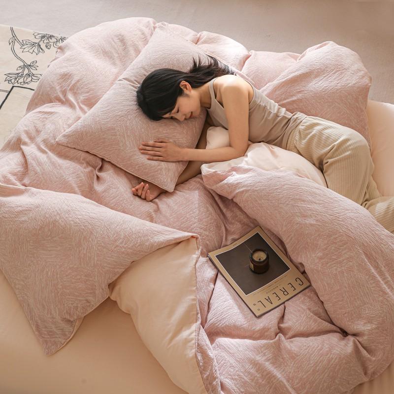 Luxury Style Cotton Flannel Duvet Cover 150x200cm Single All-season Thickened Jacquard Bedding