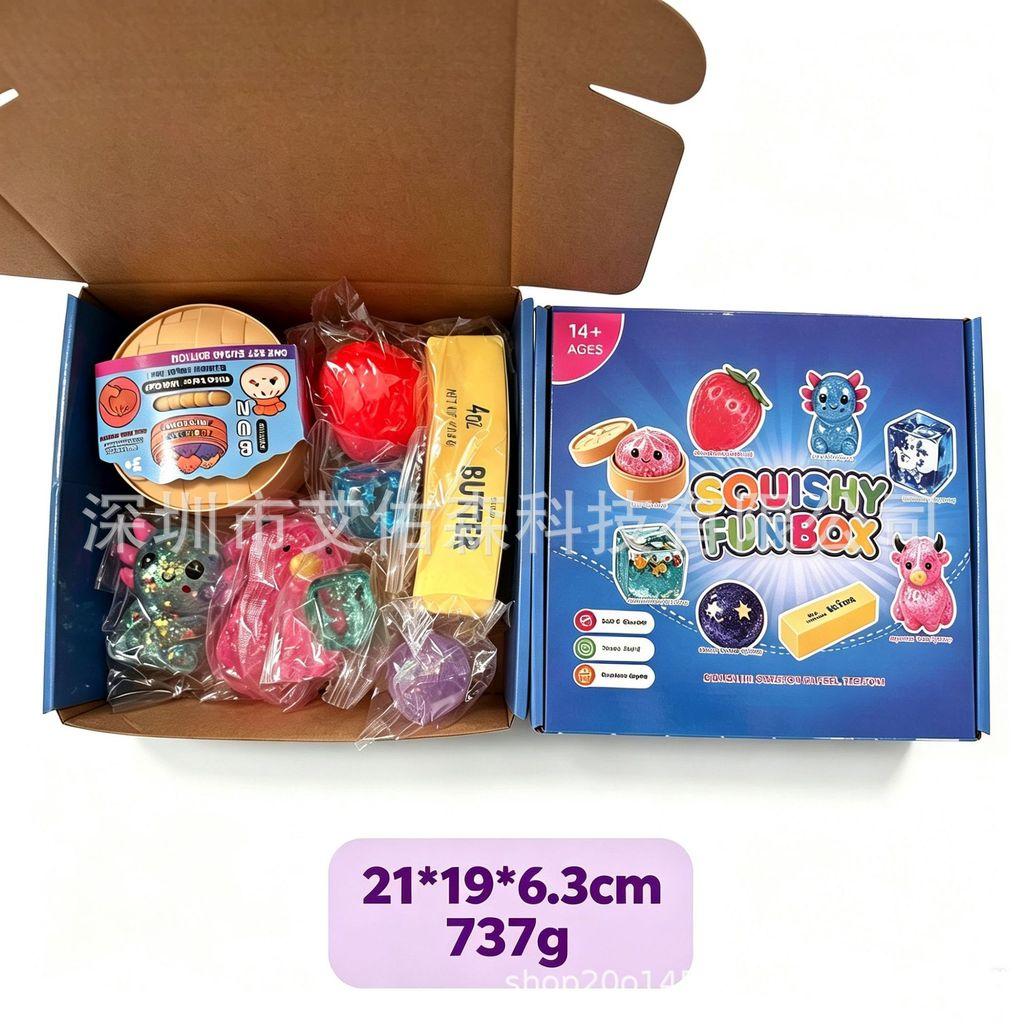 Squishy Sensory Toys Set Cute Soft Squeeze Fidget Toy Kit Stress Relief Squishies For Kids Christmas Advent Calendar Gift For Boys Girls Party Favors
