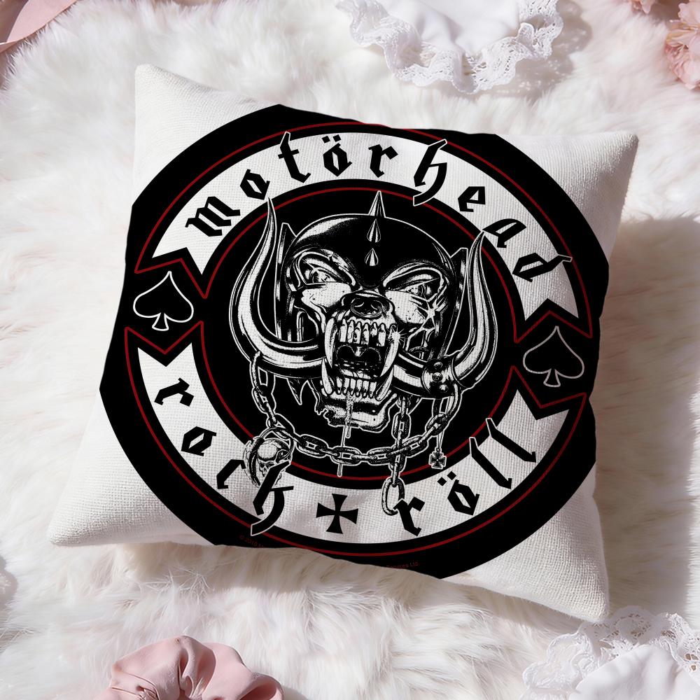 Band Cool Motorheads Cushion Cover Premium Comfort Reversible Pillow Cove -Two In One Design for Any Room & Car Interior