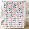 Colorful Triangle Shower Curtain, Bath Decor, Polyester Fabric Perfect for Bathroom Accessories (Model: Q105)