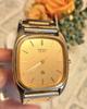 Working SEIKO QUARTZ Twin Quartz Chariot Vintage All Vintage Men's Watch, Gold, Quartz, Gold