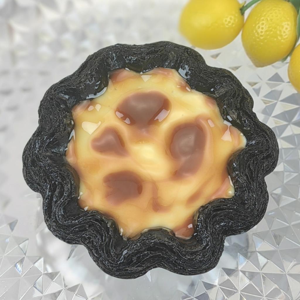 Simulation French Sunflower Egg Tart Model Fake Cake Artifical Fruit Cream Egg Tart Bakery Display Samples Desserts Ornaments