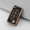 Mode TPU Autoschlüsselhülle Abdeckung Für Peugeot 207 307 308 407 607 807 Geschützter Schlüsselanhänger