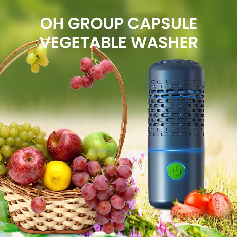 Capsule Vegetable Washer OH Ion Fruit Washing Machine 4400mAh Battery 25 Times Purification