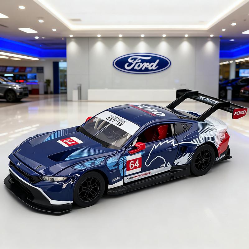 NEW 1/24 Ford Mustang GT Alloy Racing Car Model Toy Diecasts Metal Casting Sound and Light Car Toys For Children Vehicle