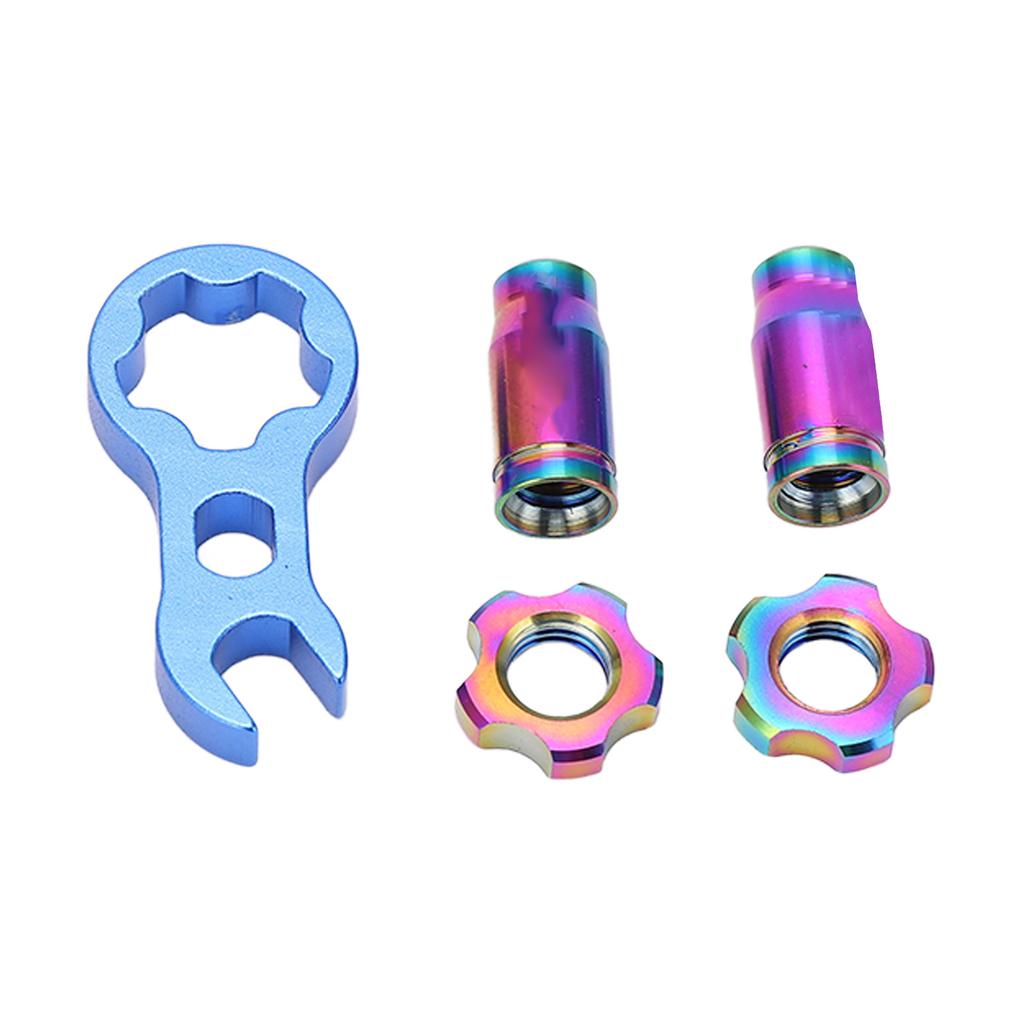   7pcs   Alloy     Valve   Strong Hardness Bike Tire Valve Cover Nut Set