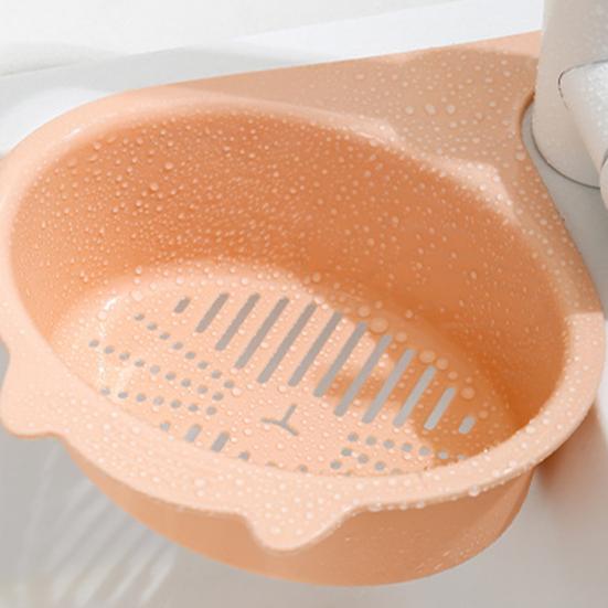 Drain Basket Multifunctional Anti-clogging Fine Mesh Hole Cartoon Cat Fruits Vegetables Draining And Storing Basket Kitchen Tools