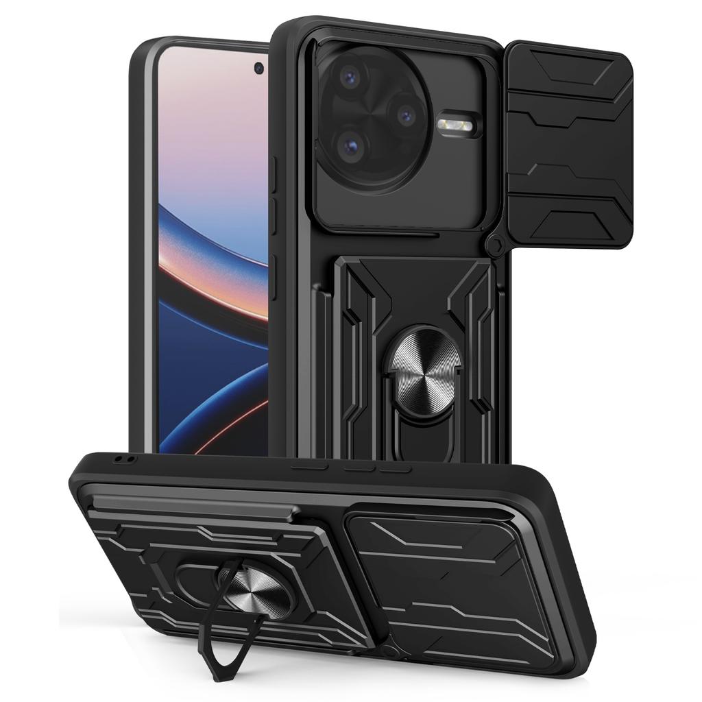 For Xiaomi Poco F7 Ultra 5G Case PC+TPU Kickstand Phone Back Cover with Camera Slider