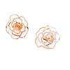 Pure Purple Gold Niche Temperament Hollow-Plated Rose Gold Rose Celebrity Stud Earrings
