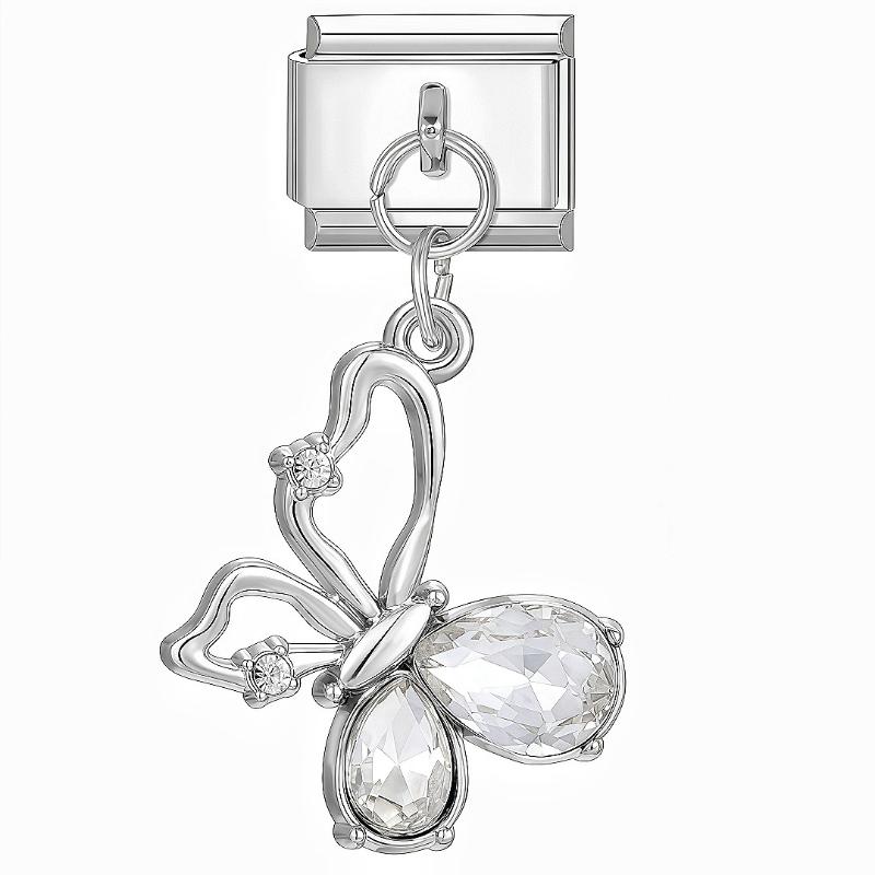 Italian Charm Bracelet Charms Dreamy Moon Butterfly Starfish Shell Pendant Diy Removable Module Link Bracelet Accessories Gifts