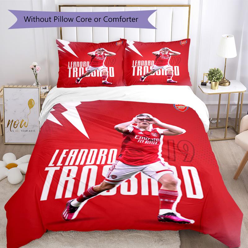 Arsenal Football Player Bedding Set Perfect For Dormitory Lightweight Christmas Gift
