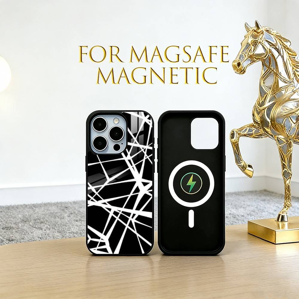 Geometric Pattern  Phone Case For iPhone17,16,15,14,13,12,11 Plus,Pro Magnetic For Magsafe Wireless Charging
