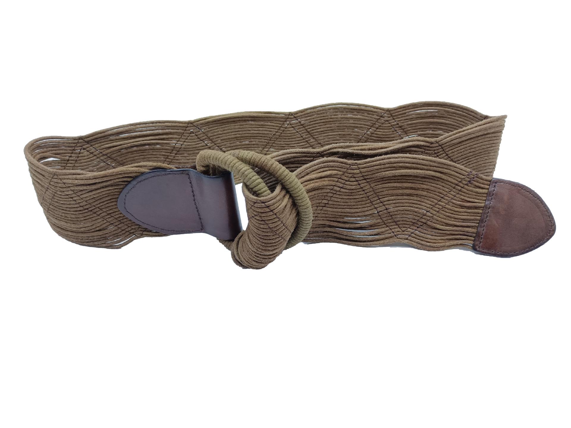 Женский хлопковый плетеный кожаный ремень в стиле ретро Y2K 110 cm