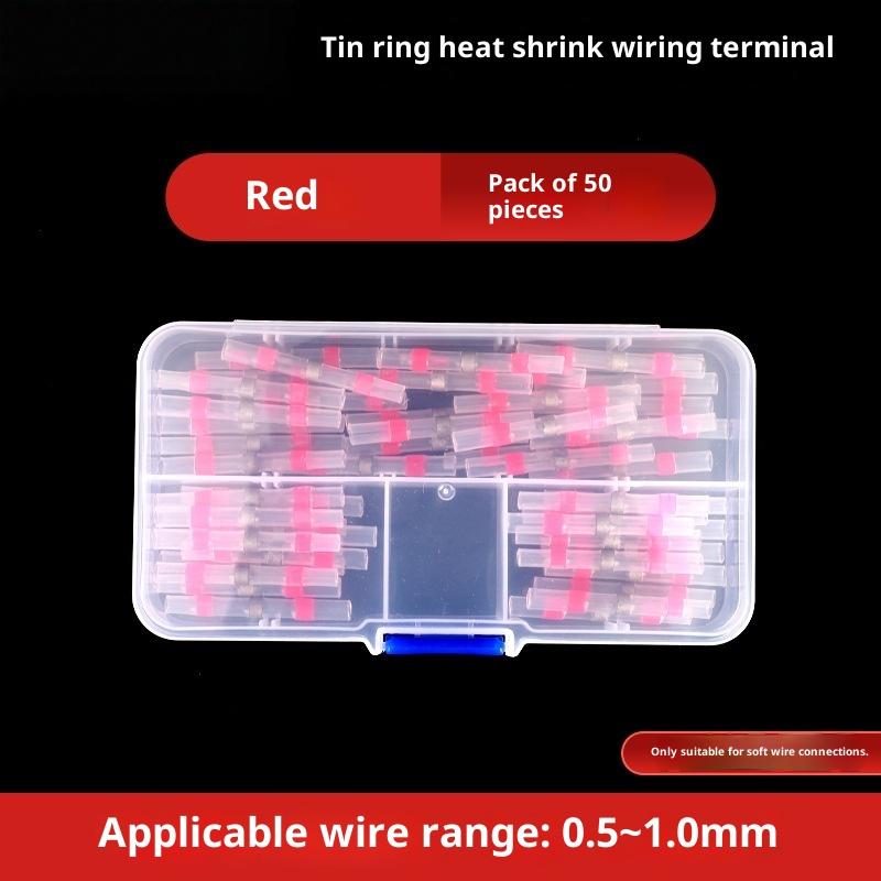 50/70/100 st Elektrisk Koppartejp Lödstrumpa Vattentät Lödningstätning Tennring Värmekrympande Stumtrådskontakt Terminal