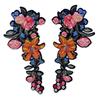 1 Pair Rose Flower Applique Embroidery Patch For Clothing Evening Party Dress Appliques Sewing Patches