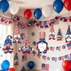 4th of July Patriotic Gnome Ornaments Independence Day Red White Blue Gnome Hanging Decorations for Memorial Day Tree Home Party Decor