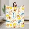 Simpsonsed Cartoon  Blanket Velvet Autumn/Winter   Multifunction Warm Throw Blanket For Bed Couch Bedding Throws